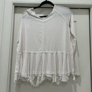 Free People white flowy long sleeve XS